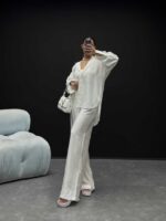 ست شومیز و شلوار ساده کد 160102 - تصویر 6
