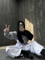 هودی 2 رنگ نیم تنه کد 200295 - تصویر 4