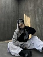 هودی 2 رنگ نیم تنه کد 200295 - تصویر 7