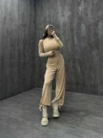 ست نیم تنه و شلوار مخمل کد 160221 - تصویر 3