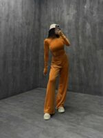 ست نیم تنه و شلوار مخمل کد 160221 - تصویر 6