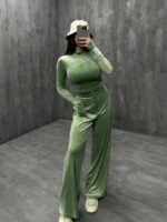 ست نیم تنه و شلوار مخمل کد 160221 - تصویر 15