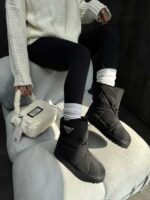 نیم بوت کاپشنی PRADA کد 140337 - تصویر 6