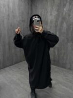 پیراهن بلند کلاه دار کد 180232 - تصویر 8
