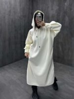 پیراهن بلند کلاه دار کد 180232 - تصویر 4