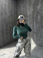 بلوز مخمل آستین بلند کد 180221 - تصویر 3