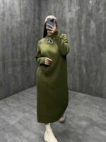 پیراهن بافتی یقه 5 سانتی کد 240112 - تصویر 3