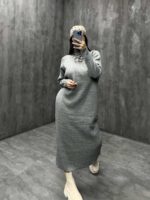 پیراهن بافتی یقه 5 سانتی کد 240112 - تصویر 7