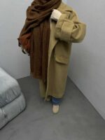 پالتو بلند 2 دکمه کد 200411 - تصویر 5