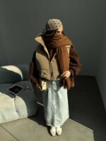 پافر بادکنکی یقه 10 سانتی کد 200517