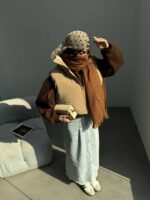 پافر بادکنکی یقه 10 سانتی کد 200517 - تصویر 3