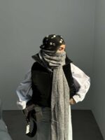 پافر بادکنکی یقه 10 سانتی کد 200517 - تصویر 5