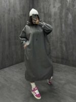 پیراهن بلند پایین چاک کد 240090 - تصویر 6