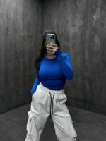 بلوز یقه گرد کد 180237 - تصویر 5