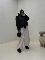 کاپشن کلاهدار 2 دکمه کد 200473 - تصویر 2