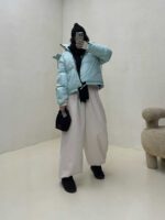 کاپشن کلاهدار 2 دکمه کد 200473 - تصویر 10