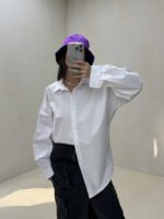 شومیز ساده پنبه ای کد 220270 - تصویر 2