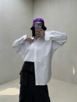 شومیز ساده پنبه ای کد 220270 - تصویر 3