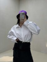 شومیز ساده پنبه ای کد 220270 - تصویر 4