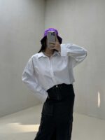 شومیز ساده پنبه ای کد 220270 - تصویر 5