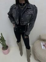 کت جین نیم تنه طرح دوخت کد 120203 - تصویر 4