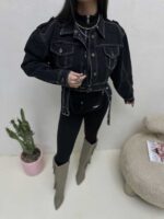 کت جین نیم تنه طرح دوخت کد 120203 - تصویر 8