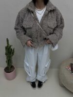 کت تدی جیب دکمه دار کد 200546 - تصویر 4
