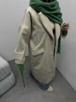 پالتو بلند 2 دکمه کد 200411 - تصویر 13