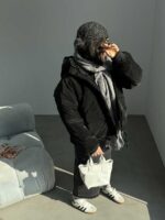 کاپشن بادکنکی جیب لوزی کد 200524 - تصویر 18