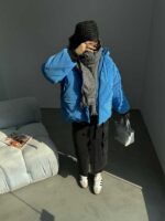 کاپشن بادکنکی جیب لوزی کد 200524 - تصویر 11