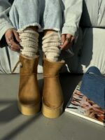 بوت UGG بغل دکمه کد 140421 - تصویر 8
