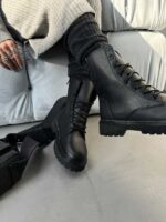 نیم بوت بندی پشت راه راه کد 140430 - تصویر 3