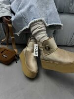 بوت UGG بغل دکمه کد 140421 - تصویر 12