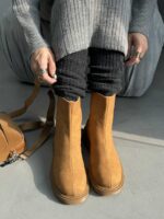 نیم بوت جیر لژ راه راه کد 140487 - تصویر 3