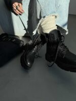نیم بوت بغل کش سگک دار کد 140468 - تصویر 2