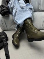 نیم بوت ساق مربعی کد 140519 - تصویر 2
