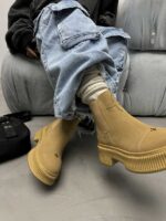 نیم بوت طرح گل کد 140506 - تصویر 5