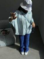 شومیز آستین 2 دکمه کد 220274 - تصویر 4