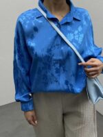 شومیز ساتن طرحدار کد 220278