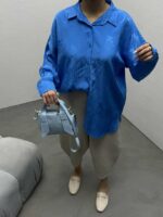 شومیز ساتن ببری کد 220280 - تصویر 13