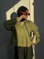 شومیز ساده کوتاه کد 220282 - تصویر 7