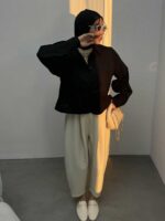 شومیز ساده کوتاه کد 220282 - تصویر 12