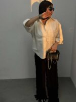 شومیز آستین دکمه کد 220285 - تصویر 6