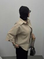شومیز آستین دکمه کد 220285 - تصویر 8