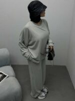 ست بلوز و شلوار اور سوزنی کد 160417 - تصویر 5