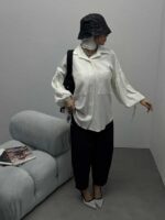 شومیز آستین گره ای کد 220286 - تصویر 10