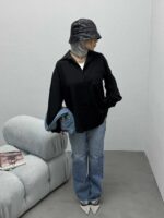 شومیز جیب هلال کد 220284 - تصویر 4