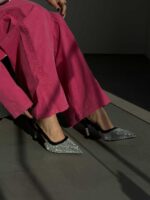 کفش پاشنه نگینی کد 140574 - تصویر 4