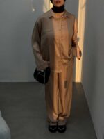 ست شومیز و شلوار مات کد 160437 - تصویر 10