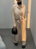 ست شومیز و شلوار مات کد 160437 - تصویر 6